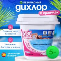 CTX 200 GR дихлор быстрорастворимый в гранулах  55% активного вещества, 5кг